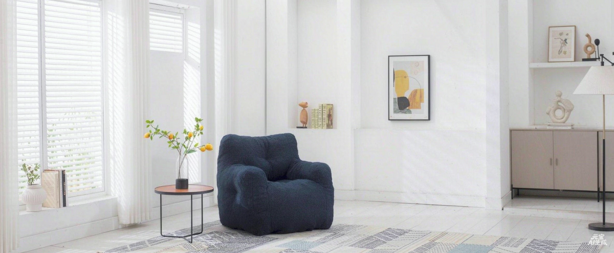 Mieres Faux Fur Fabric Bean Bag Chair, Floor Sofa For Living Room, Bedroom Lazy Sofa