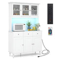 Grand meuble de rangement de cuisine avec lumières LED et