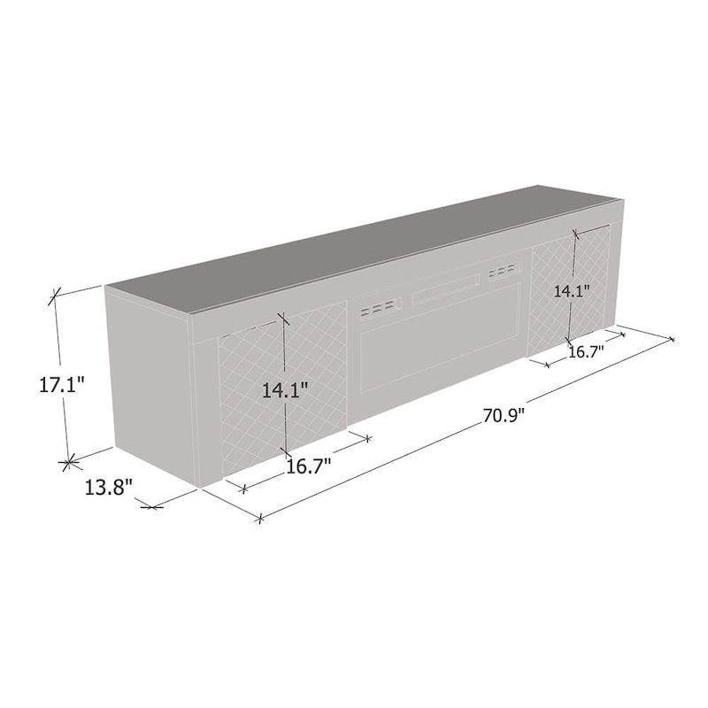 Electric Fireplace 71 TV Stand