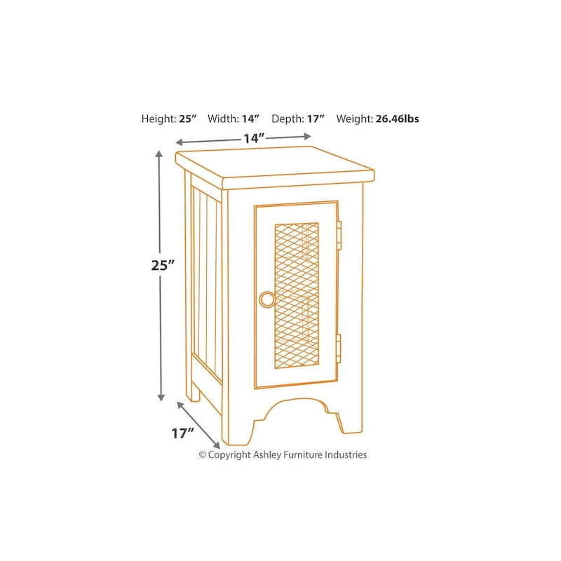 Table d'appoint de fauteuil - Blanc/Marron