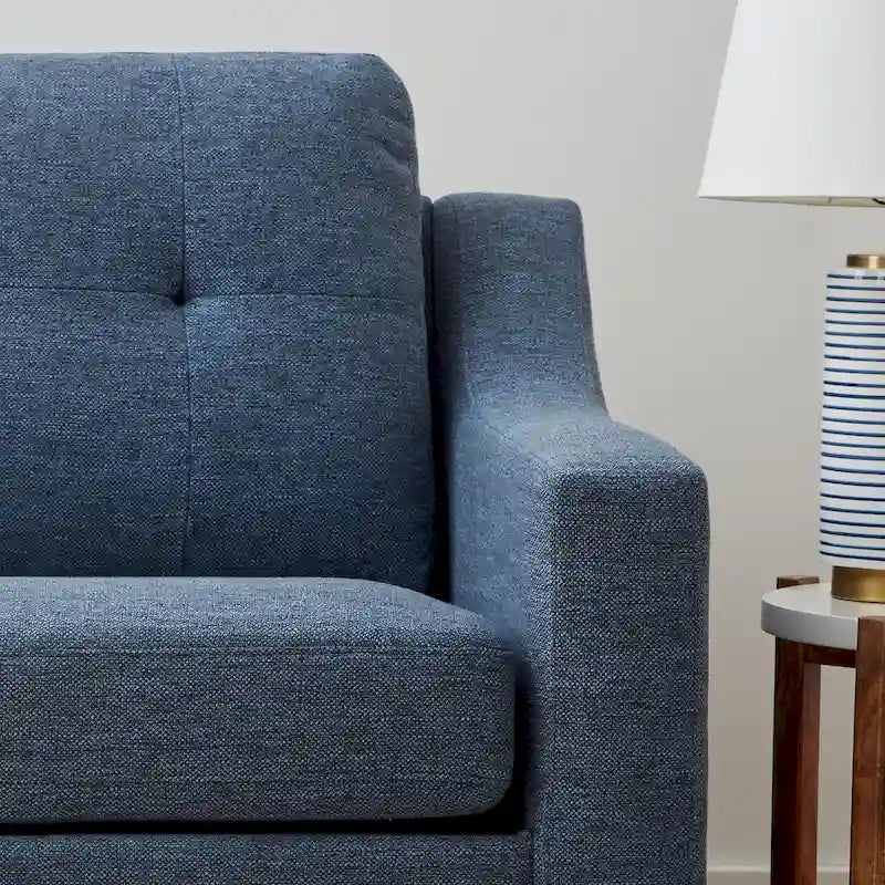 Upholstered Scooped Arm Sofa