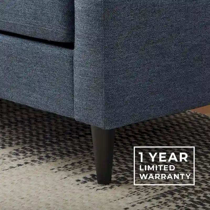 Upholstered Scooped Arm Sofa