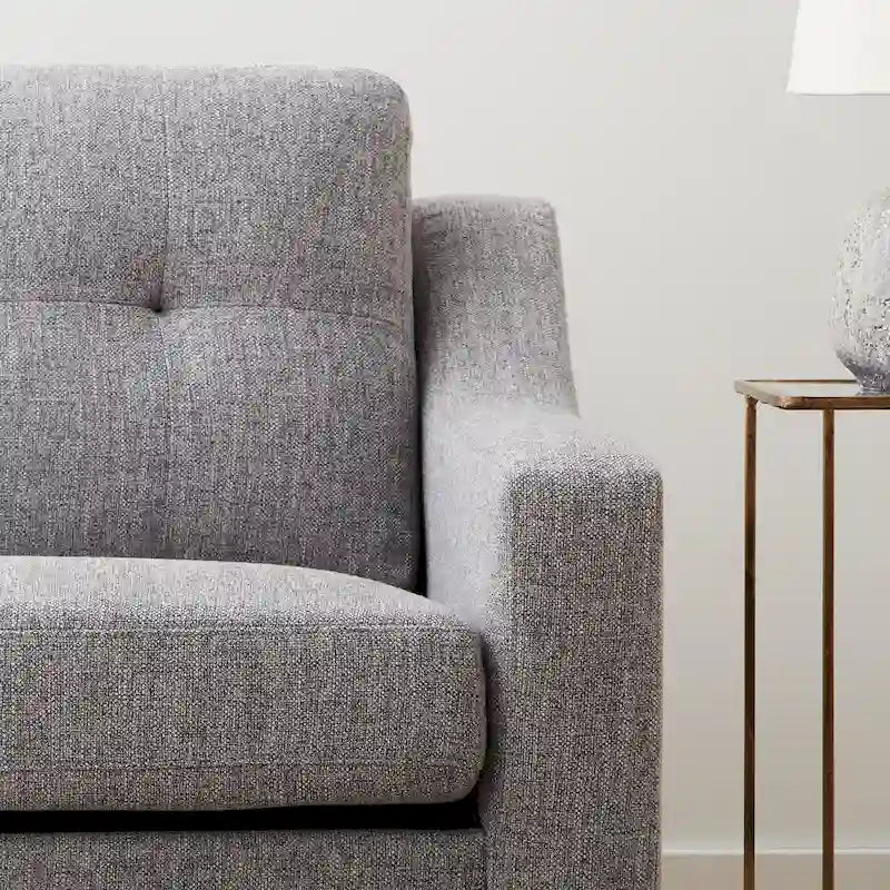 Upholstered Scooped Arm Sofa