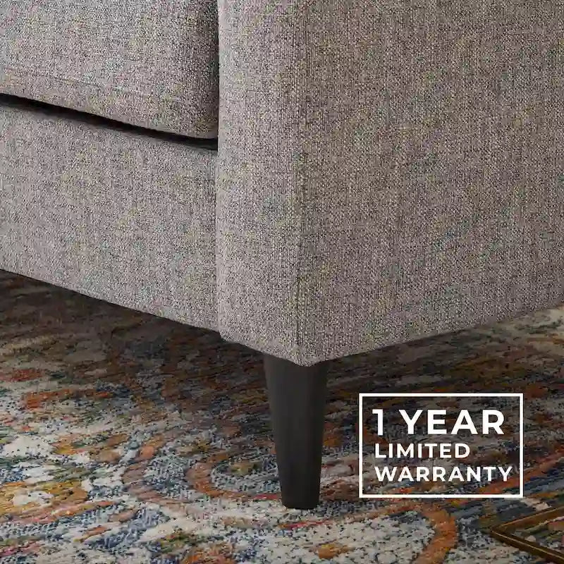 Upholstered Scooped Arm Sofa