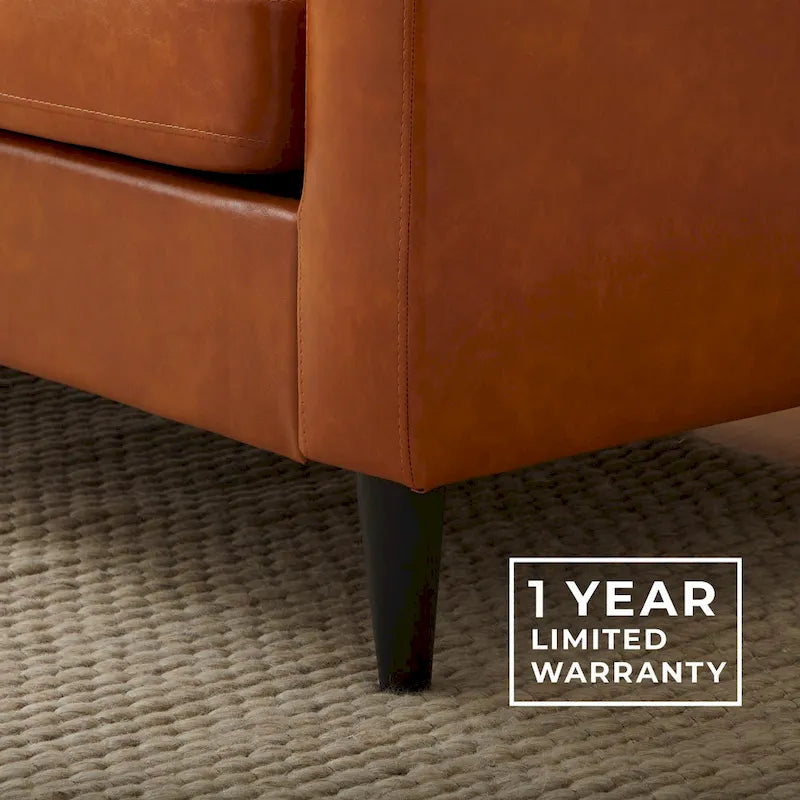 Upholstered Scooped Arm Sofa