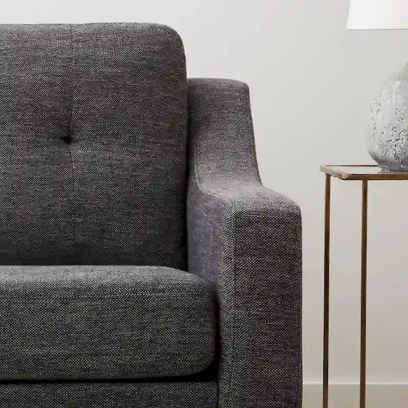 Upholstered Scooped Arm Sofa