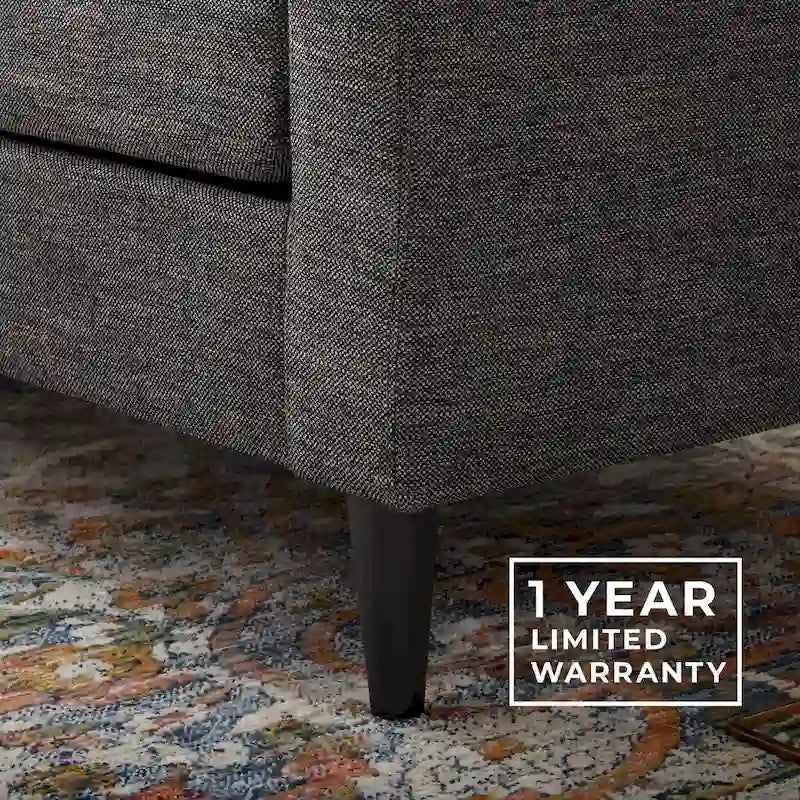 Upholstered Scooped Arm Sofa