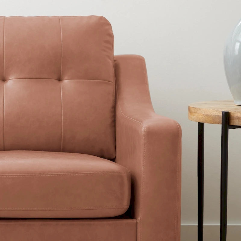 Upholstered Scooped Arm Sofa