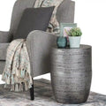 15 Wide Tribal Pattern Metal Accent Table & Assembled - 15w x 15 d x 20 h