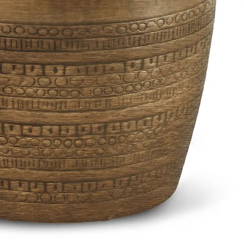 15 Wide Tribal Pattern Metal Accent Table & Assembled - 15w x 15 d x 20 h