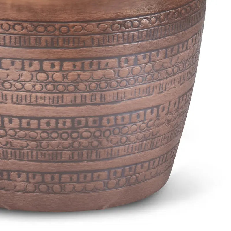 15 Wide Tribal Pattern Metal Accent Table & Assembled - 15w x 15 d x 20 h