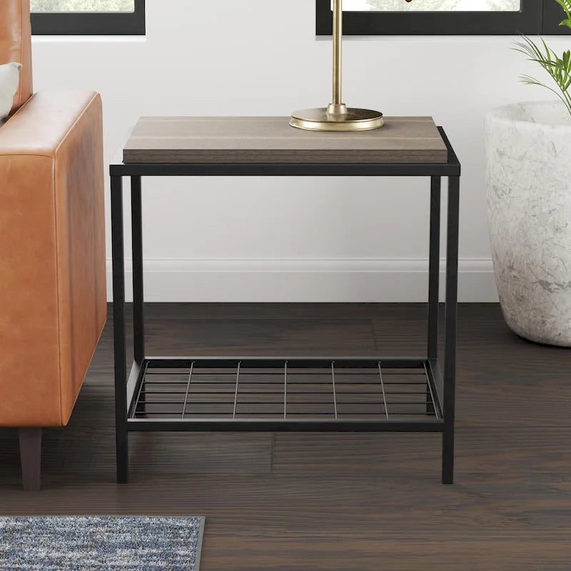 Wood and Metal Coffee and End Tables