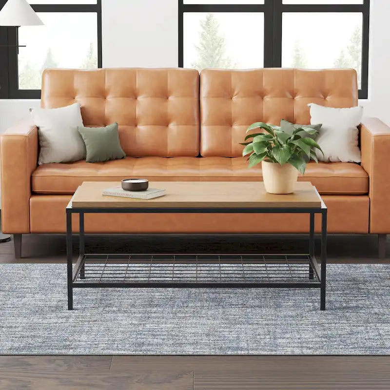 Wood and Metal Coffee and End Tables