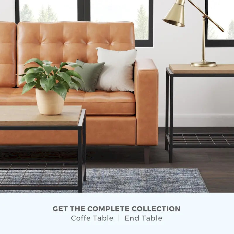 Wood and Metal Coffee and End Tables
