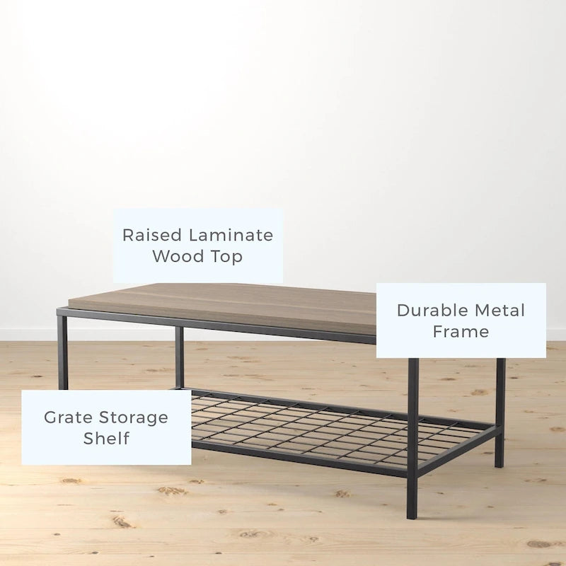 Wood and Metal Coffee and End Tables