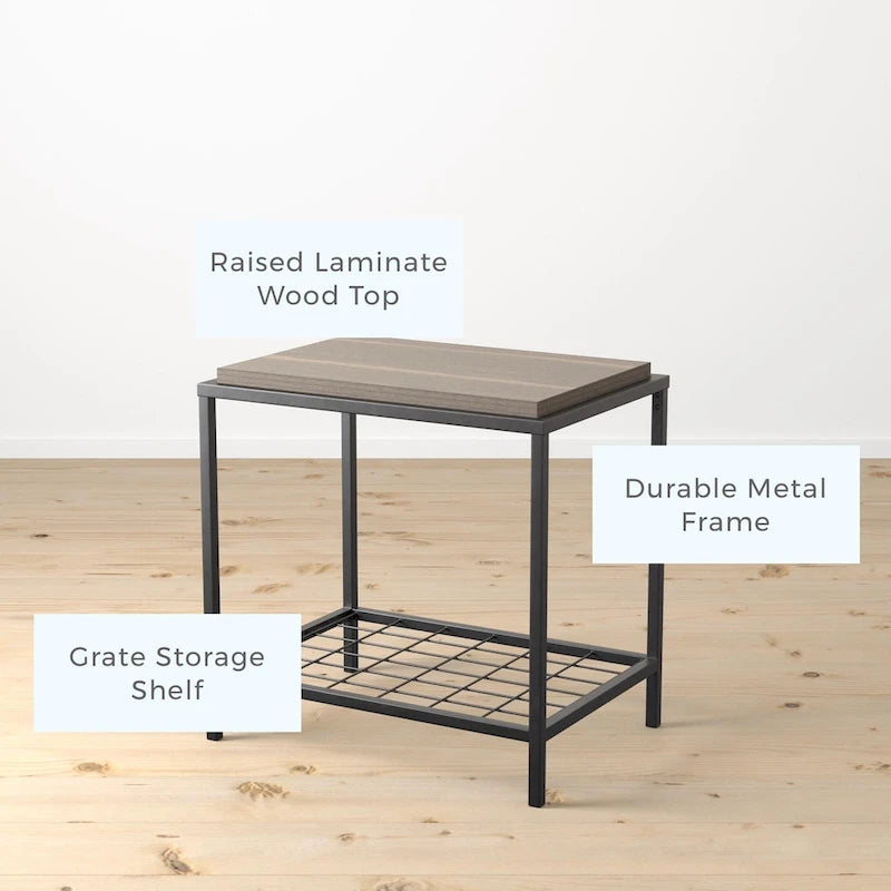 Wood and Metal Coffee and End Tables