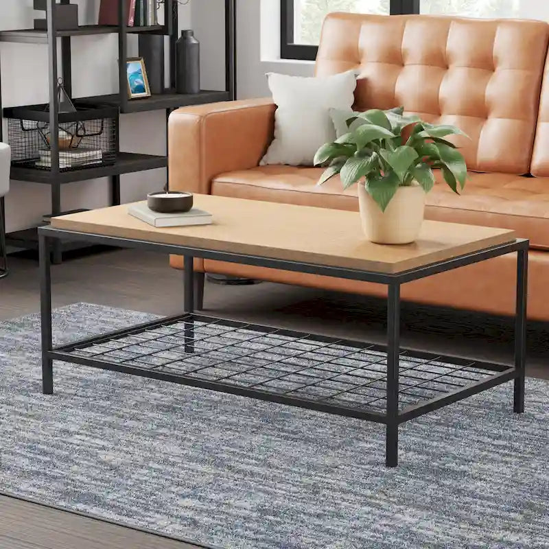 Wood and Metal Coffee and End Tables