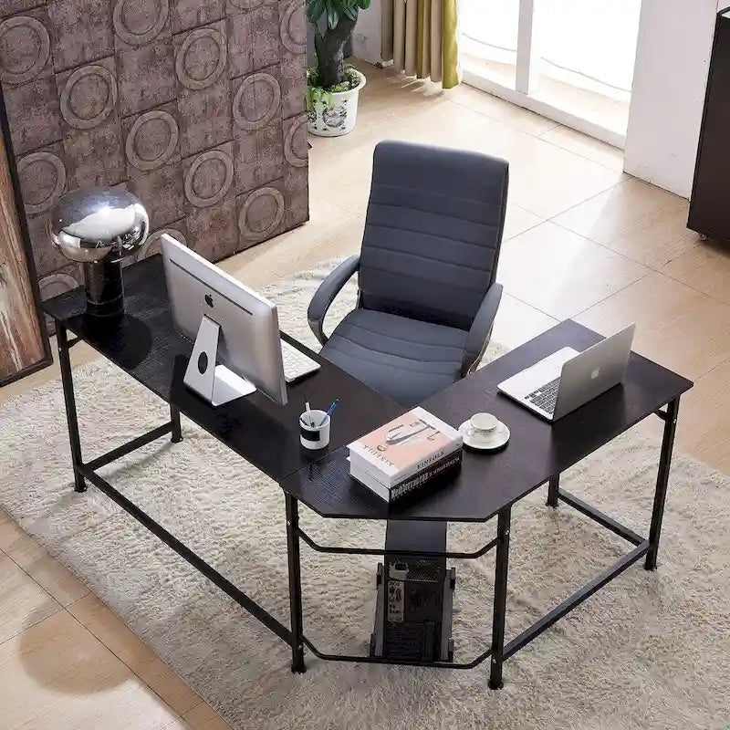 Bureau de jeu d'angle en L, MDF 7121