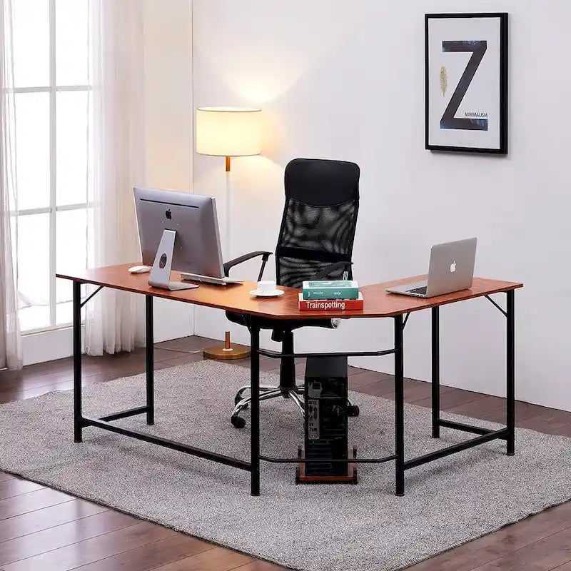 Bureau de jeu d'angle en L, MDF 7121