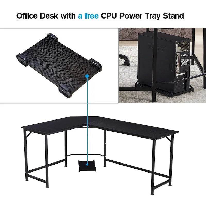 Bureau de jeu d'angle en L, MDF 7121