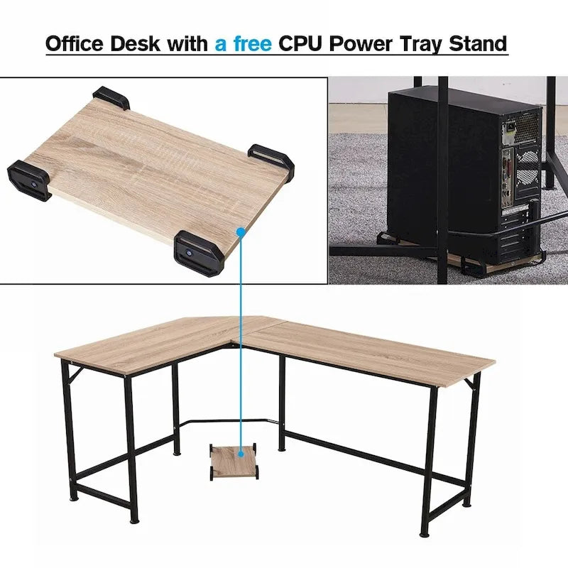 Bureau de jeu d'angle en L, MDF 7121