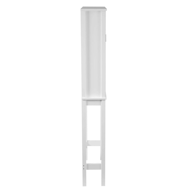 Meuble de rangement de salle de bain blanc en MDF style ferme à placer au-dessus des toilettes