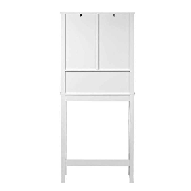Meuble de rangement de salle de bain blanc en MDF style ferme à placer au-dessus des toilettes