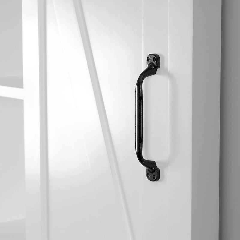 Meuble de rangement de salle de bain blanc en MDF style ferme à placer au-dessus des toilettes