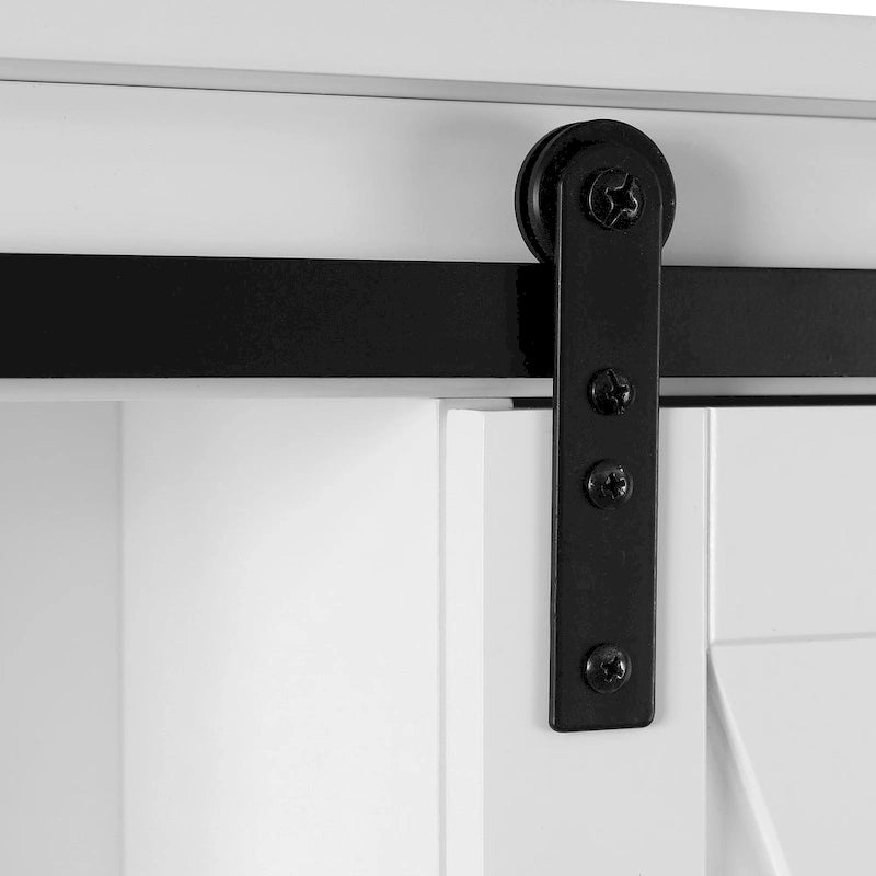 Meuble de rangement de salle de bain blanc en MDF style ferme à placer au-dessus des toilettes