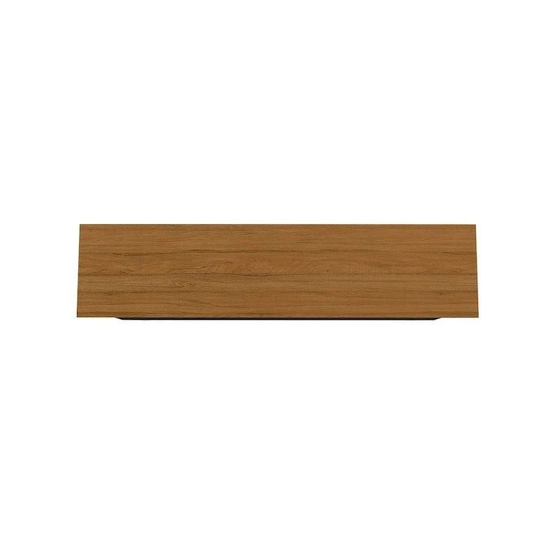 Buffet avec pieds en bois massif et 2 placards en blanc cassé et cannelle