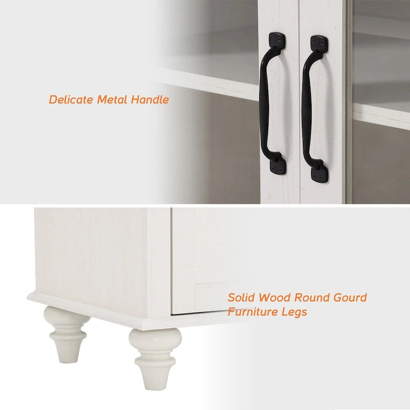 Meubles TV avec portes coulissantes de style ferme, armoires de rangement, meuble de divertissement pour téléviseurs jusqu'à 65 pouces