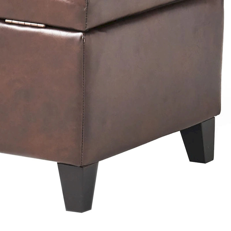 Banc de rangement capitonné classique et élégant avec assise décorée de boutons touffetés