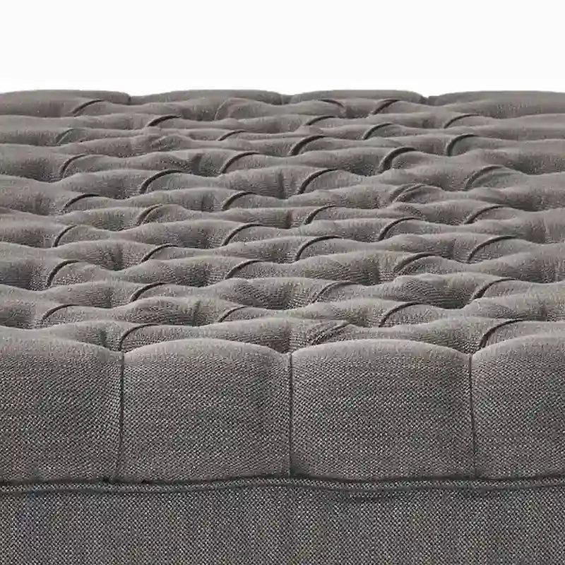 Banc de rangement capitonné classique et élégant avec assise décorée de boutons touffetés
