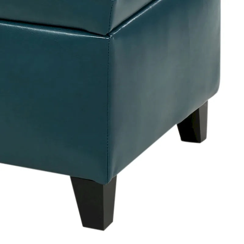 Banc de rangement capitonné classique et élégant avec assise décorée de boutons touffetés