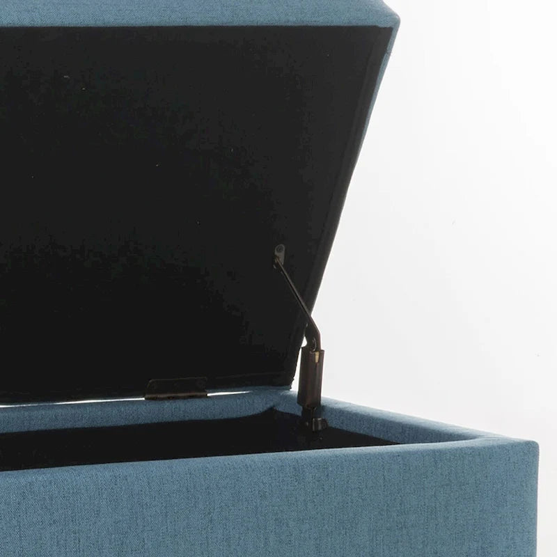Banc de rangement capitonné classique et élégant avec assise décorée de boutons touffetés