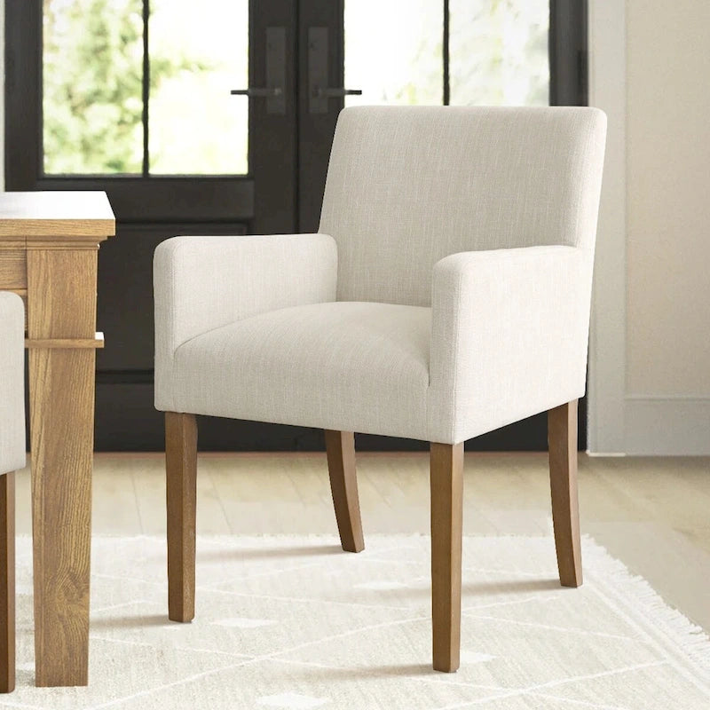 Linen Upholstered Armchair(Set of 2)