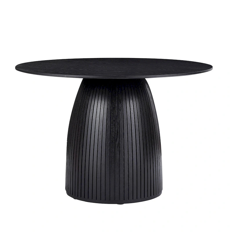 Table à manger ronde Table de cuisine Table à manger pour petit espace en MDF pour 4-6 personnes - D 47.24 x H 49.63
