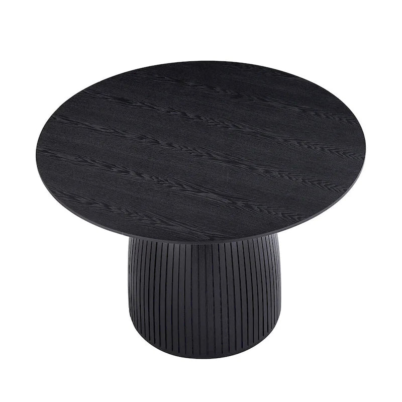 Table à manger ronde Table de cuisine Table à manger pour petit espace en MDF pour 4-6 personnes - D 47.24 x H 49.63