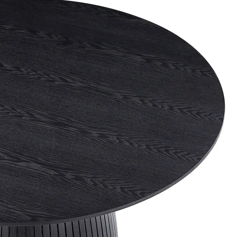 Table à manger ronde Table de cuisine Table à manger pour petit espace en MDF pour 4-6 personnes - D 47.24 x H 49.63