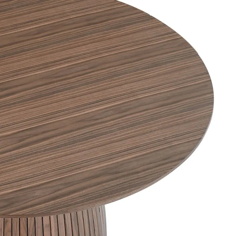 Table à manger ronde Table de cuisine Table à manger pour petit espace en MDF pour 4-6 personnes - D 47.24 x H 49.63