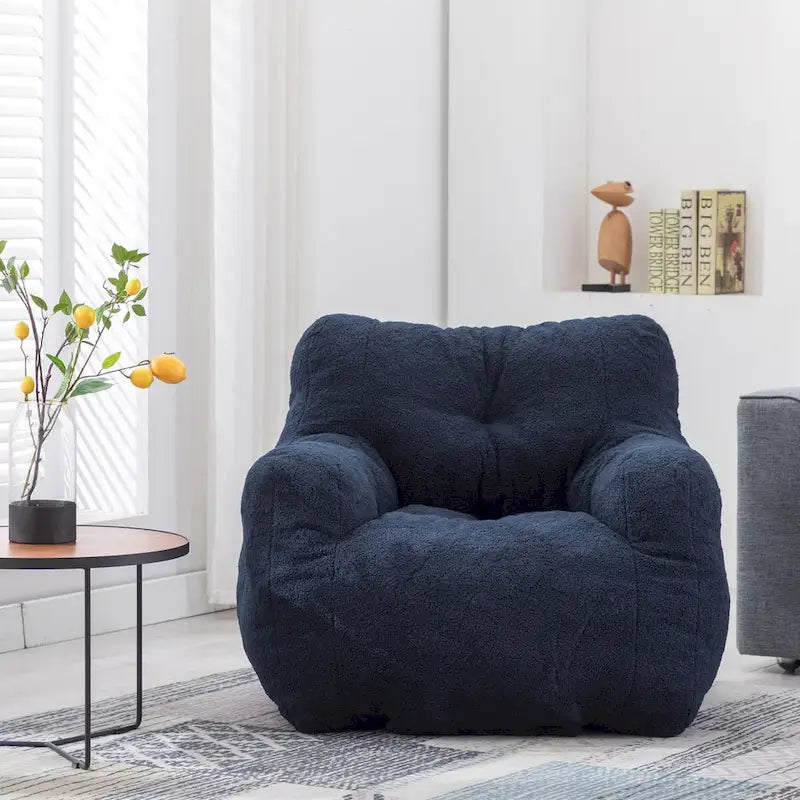 Fauteuil poire en fausse fourrure, canapé de sol pour salon, canapé paresseux de chambre à coucher