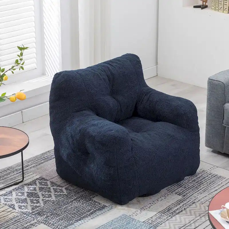 Fauteuil poire en fausse fourrure, canapé de sol pour salon, canapé paresseux de chambre à coucher