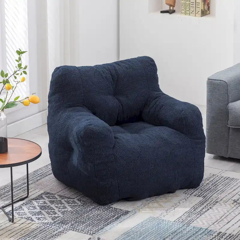 Fauteuil poire en fausse fourrure, canapé de sol pour salon, canapé paresseux de chambre à coucher