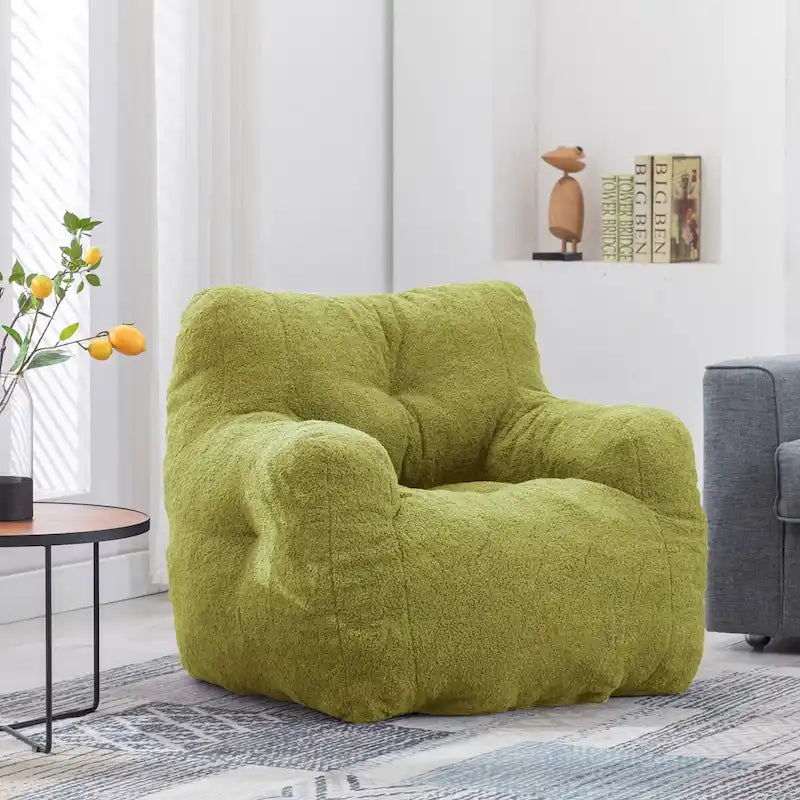 Fauteuil poire en fausse fourrure, canapé de sol pour salon, canapé paresseux de chambre à coucher