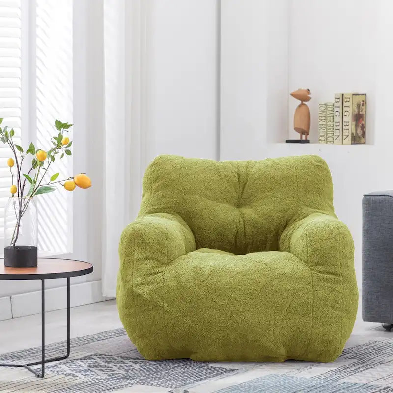 Fauteuil poire en fausse fourrure, canapé de sol pour salon, canapé paresseux de chambre à coucher