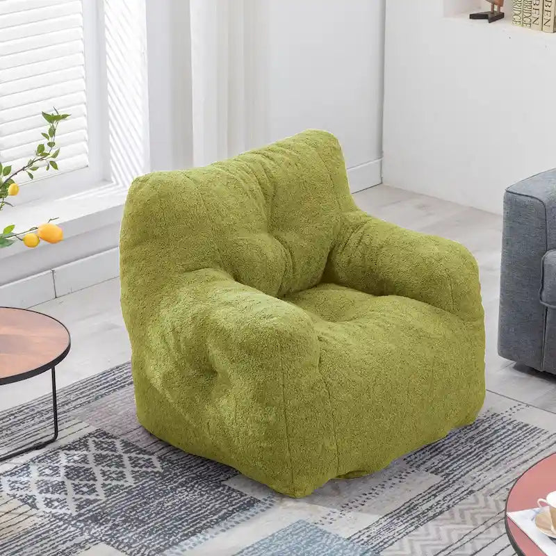 Fauteuil poire en fausse fourrure, canapé de sol pour salon, canapé paresseux de chambre à coucher
