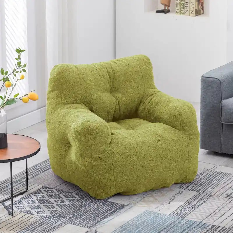 Fauteuil poire en fausse fourrure, canapé de sol pour salon, canapé paresseux de chambre à coucher