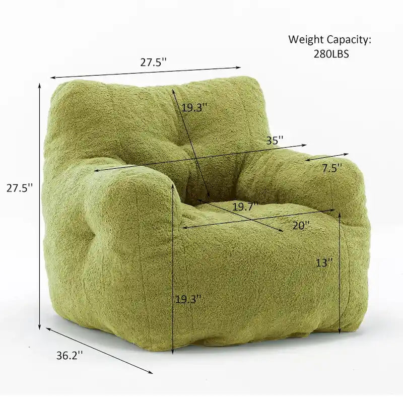 Fauteuil poire en fausse fourrure, canapé de sol pour salon, canapé paresseux de chambre à coucher