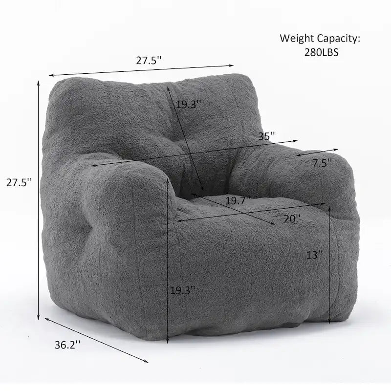 Fauteuil poire en fausse fourrure, canapé de sol pour salon, canapé paresseux de chambre à coucher