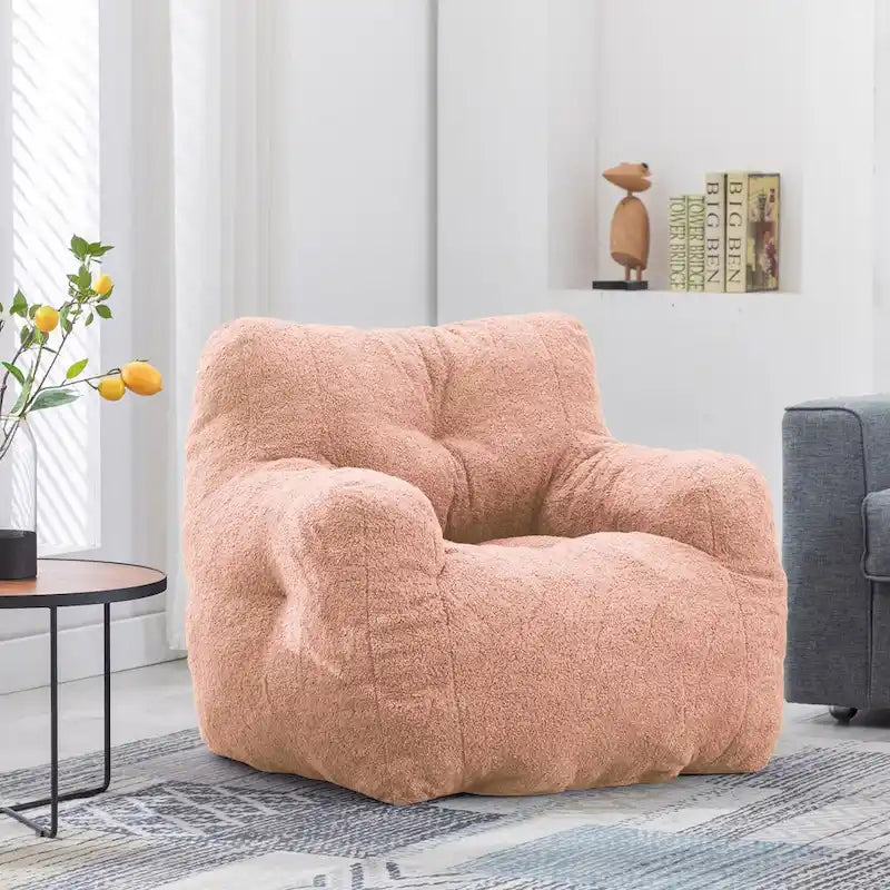 Fauteuil poire en fausse fourrure, canapé de sol pour salon, canapé paresseux de chambre à coucher